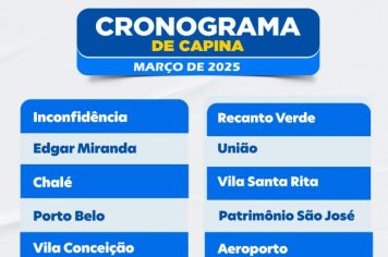 Cronograma de Capina Março 2025