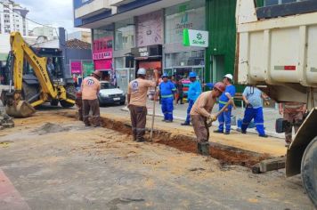 Iniciada a obra de substituição da rede esgoto no Centro