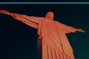 No domingo (16), o Cristo foi iluminado de laranja em homenagem aos Garis