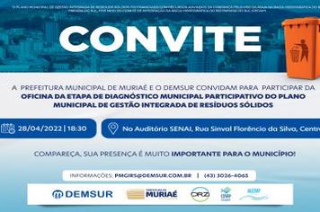 Oficina para produção do Plano de Gestão de Resíduos Municipal é realizada hoje