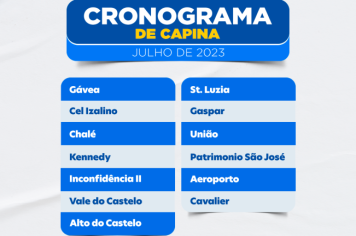 Cronograma CAPINA JULHO