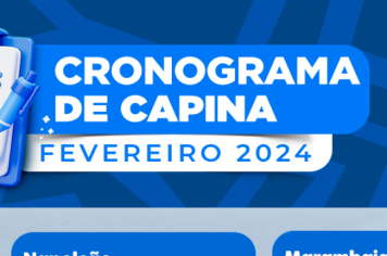 Cronograma de capina de Fevereiro