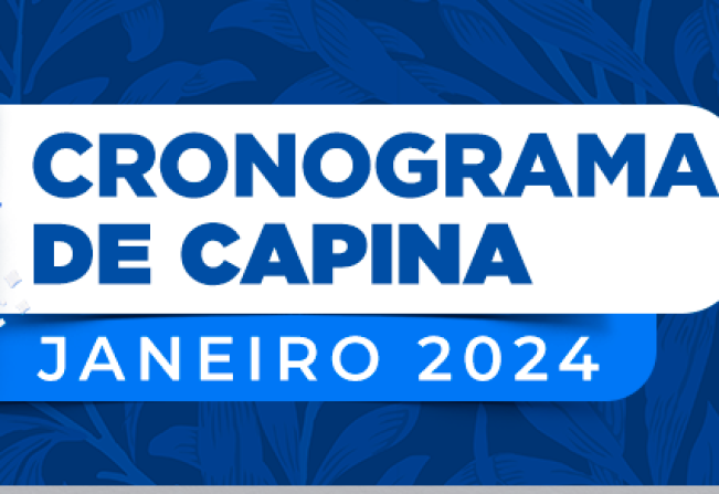 Cronograma de capina de Janeiro